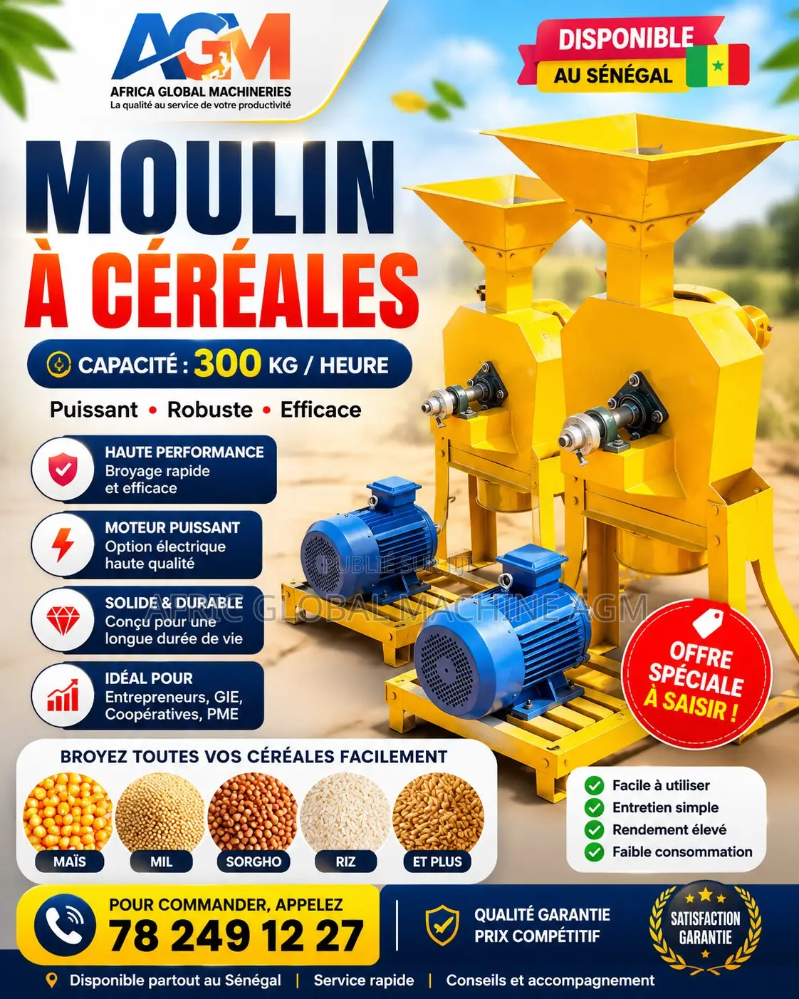 Moulin a Cereales Disponible Au Senegal