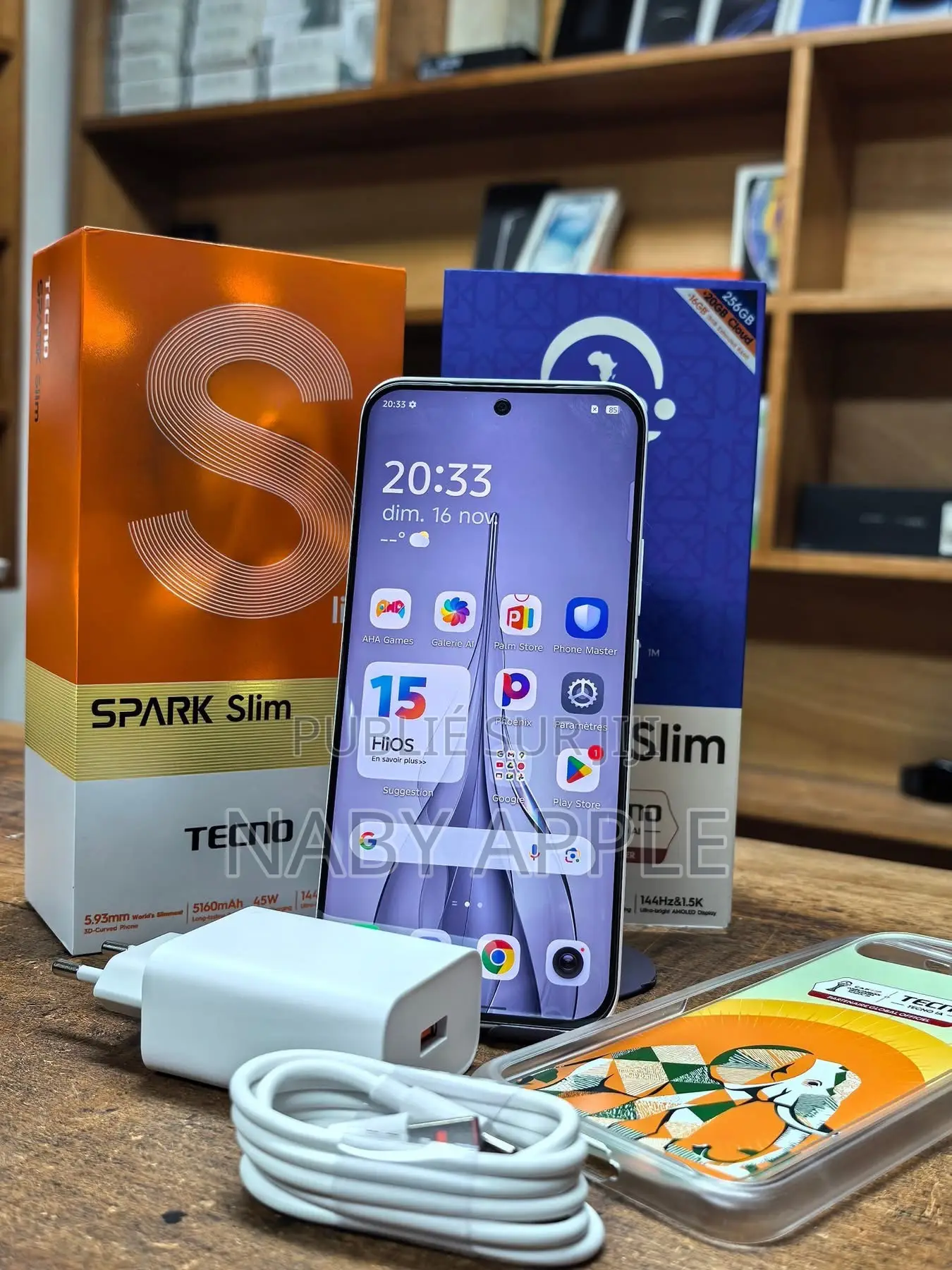 Nouveau Tecno Spark Slim 256 GB Blanc