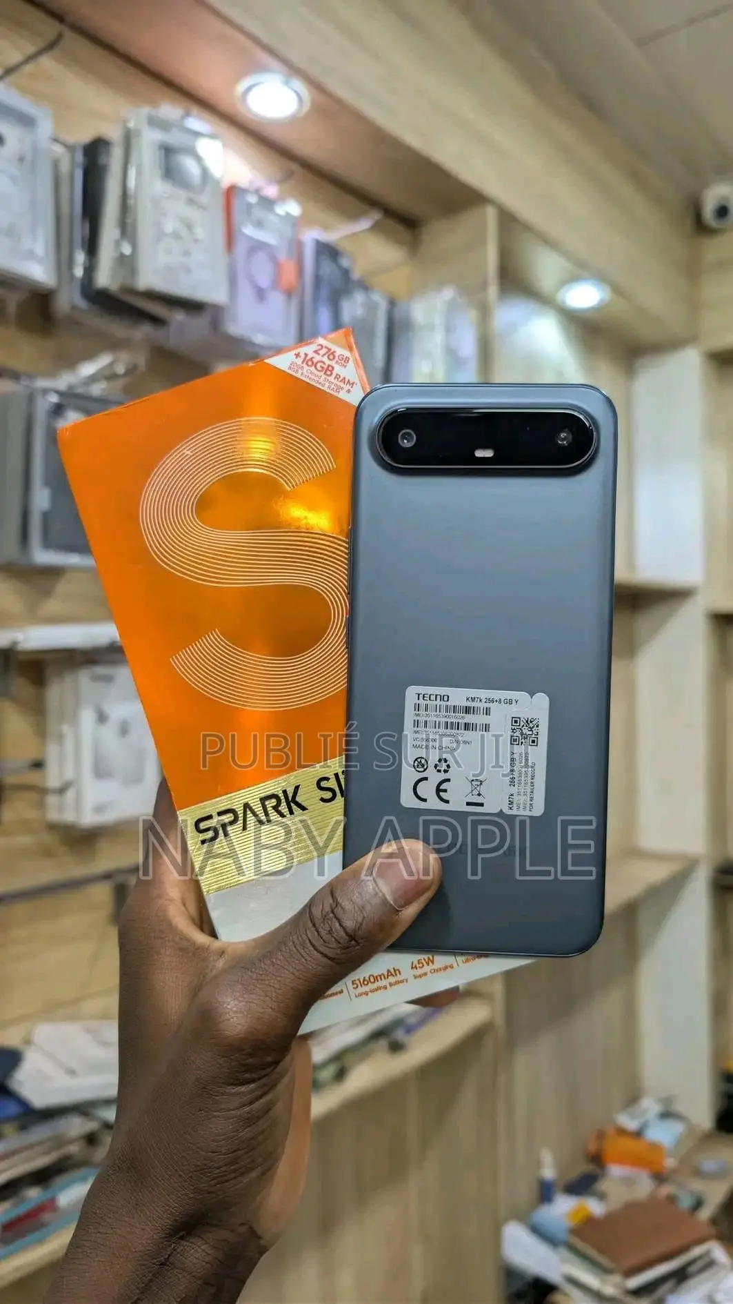 Nouveau Tecno Spark Slim 256 GB Gris