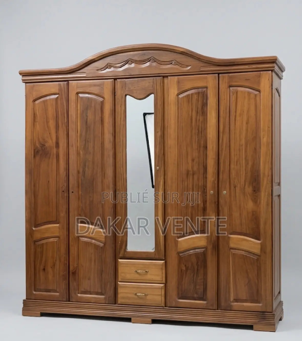 Armoire 5batons Marron Avec 1 Miroir