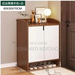Console Range Chaussure en Bois Avec Porte À