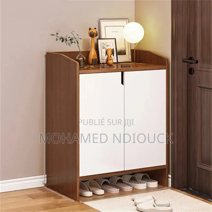 Console Range Chaussure en Bois Avec Porte À