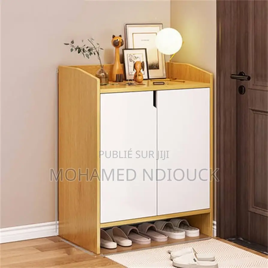 Console Range Chaussure en Bois Avec Porte À