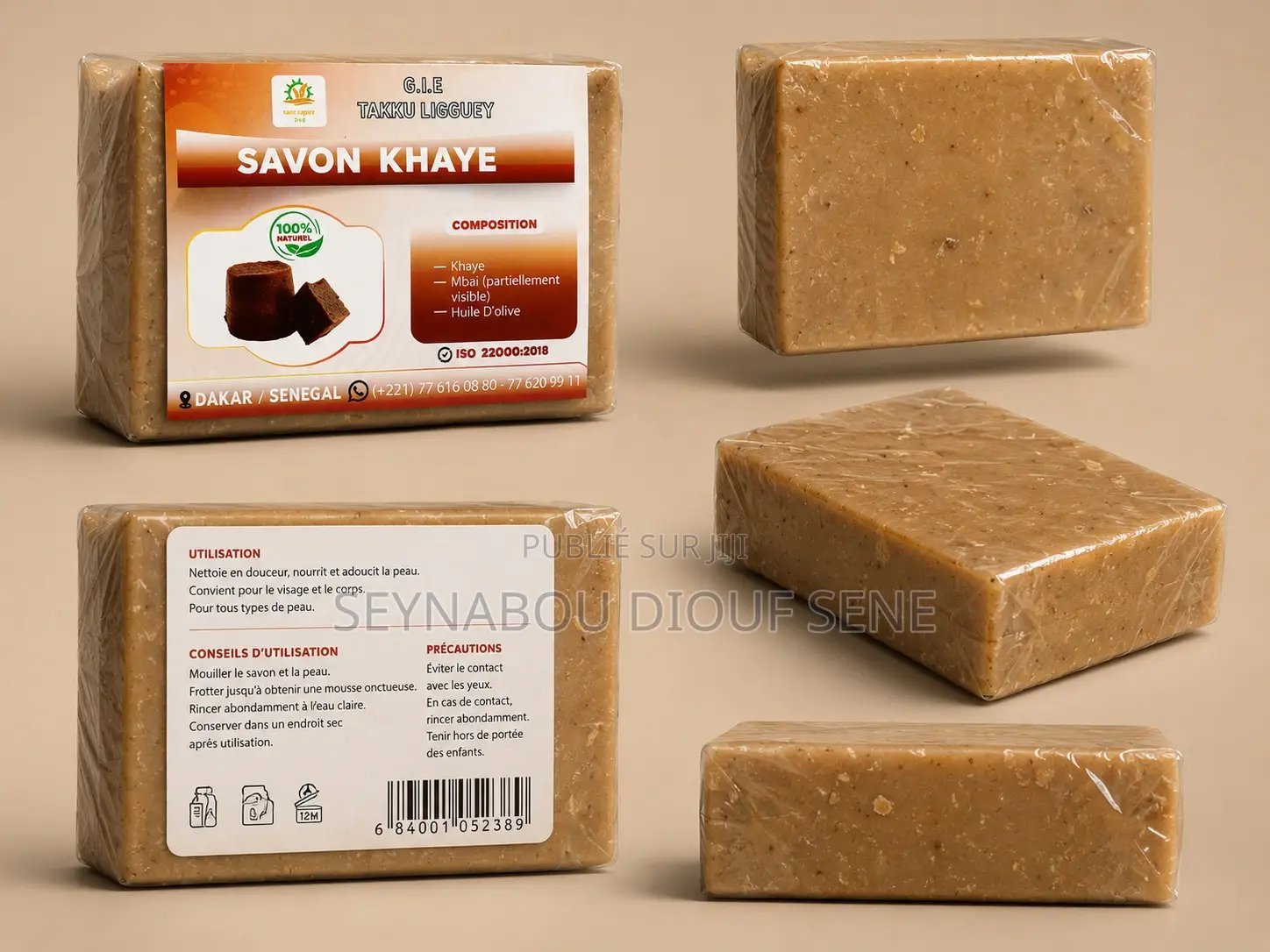 Savon Au Poudre De Khaye Bio Pour La Purification Du Corps