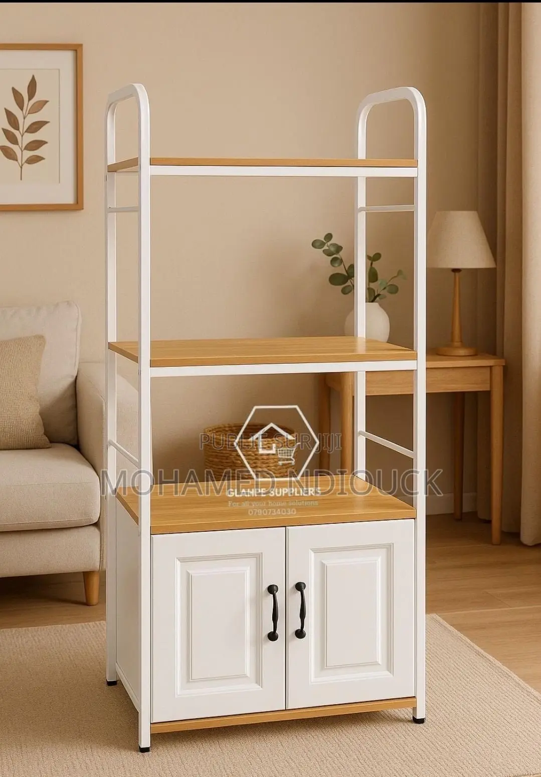 Meuble De Rangement Cuisine Grand Modèle Multifonctions À 3 Niveaux