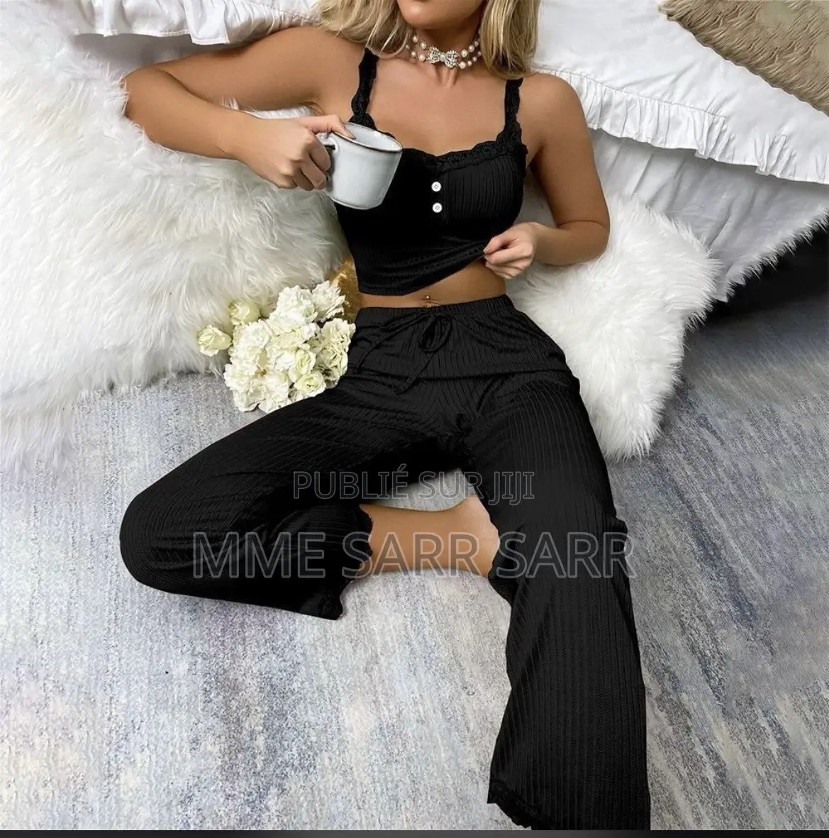 Pyjama 2 Pièces Confortable Pour L’Été