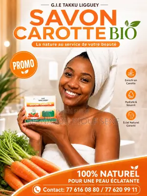 Savon Bio Carotte Huile De Palme Très Bon Pour La Peau