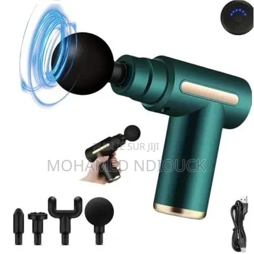 Mini Pistolet De Massage Musculaire Avec 4 Têtes De Massage