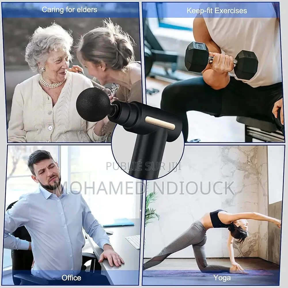 Mini Pistolet De Massage Musculaire Avec 4 Têtes De Massage