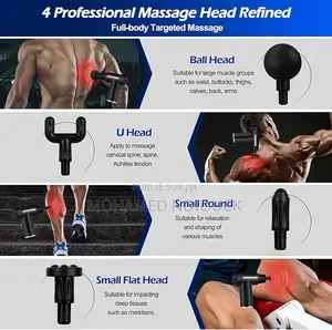 Mini Pistolet De Massage Musculaire Avec 4 Têtes De Massage