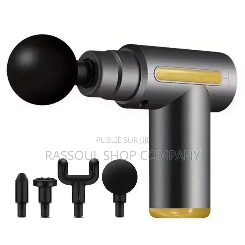 Pistolet De Massage a Vibration Portable Sans Fil Avec4 Tête