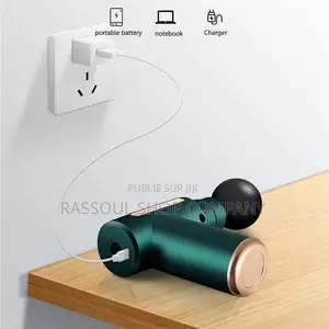 Pistolet De Massage a Vibration Portable Sans Fil Avec4 Tête