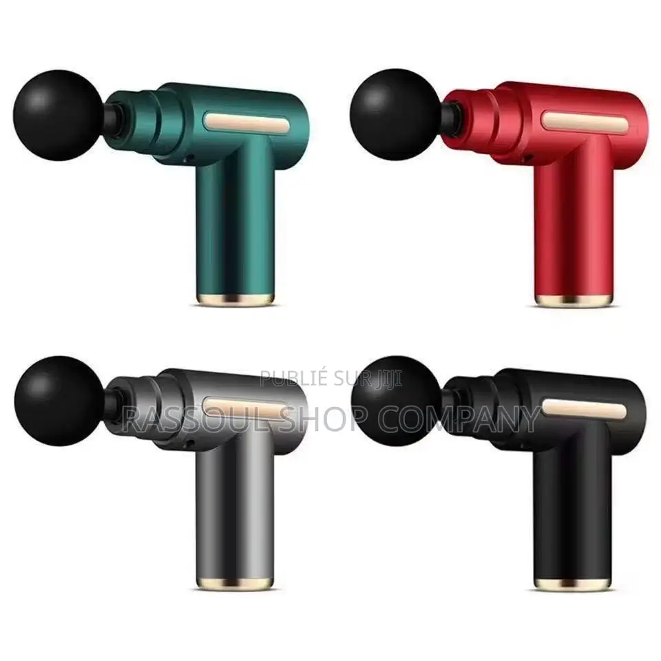 Pistolet De Massage a Vibration Portable Sans Fil Avec4 Tête