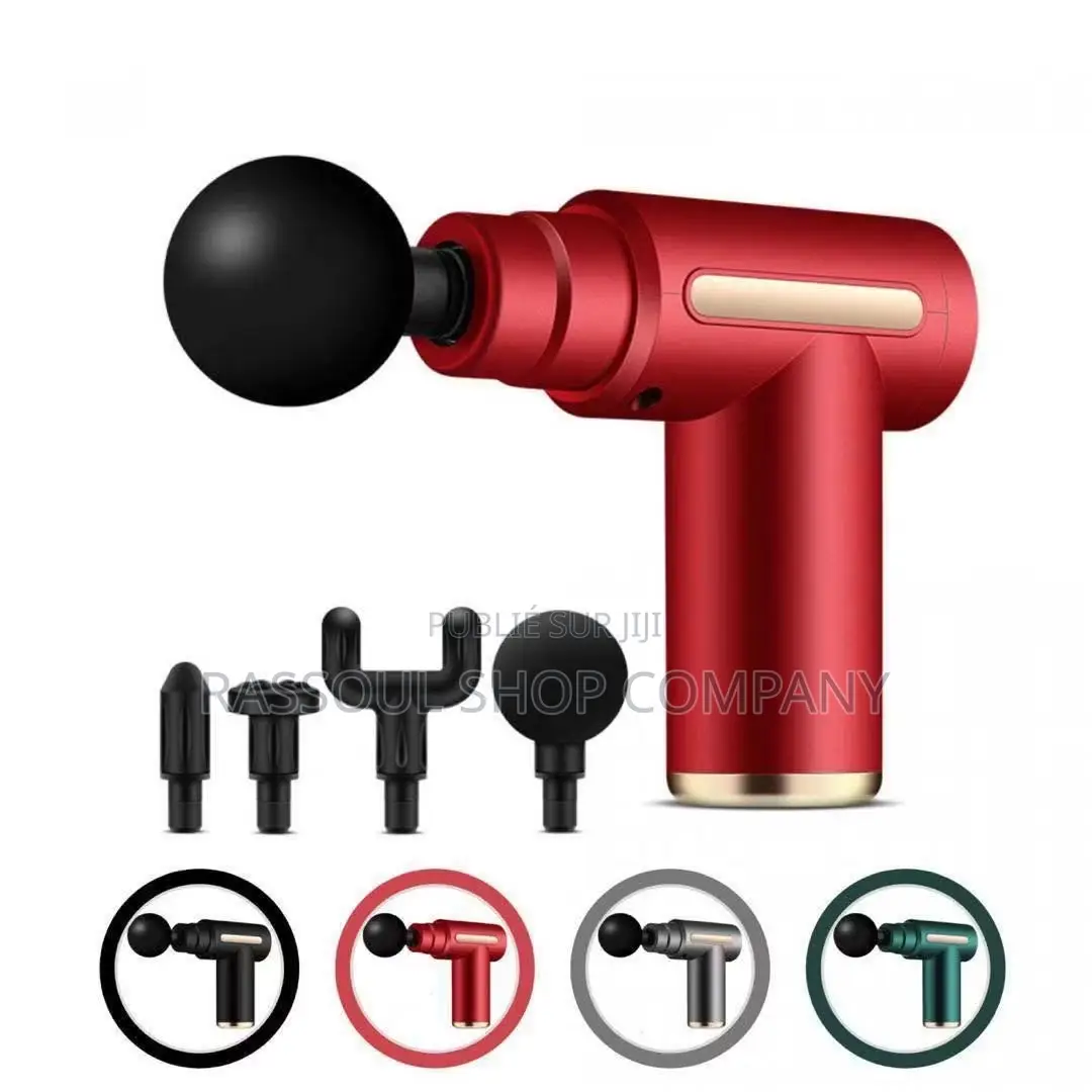 Pistolet De Massage a Vibration Portable Sans Fil Avec4 Tête