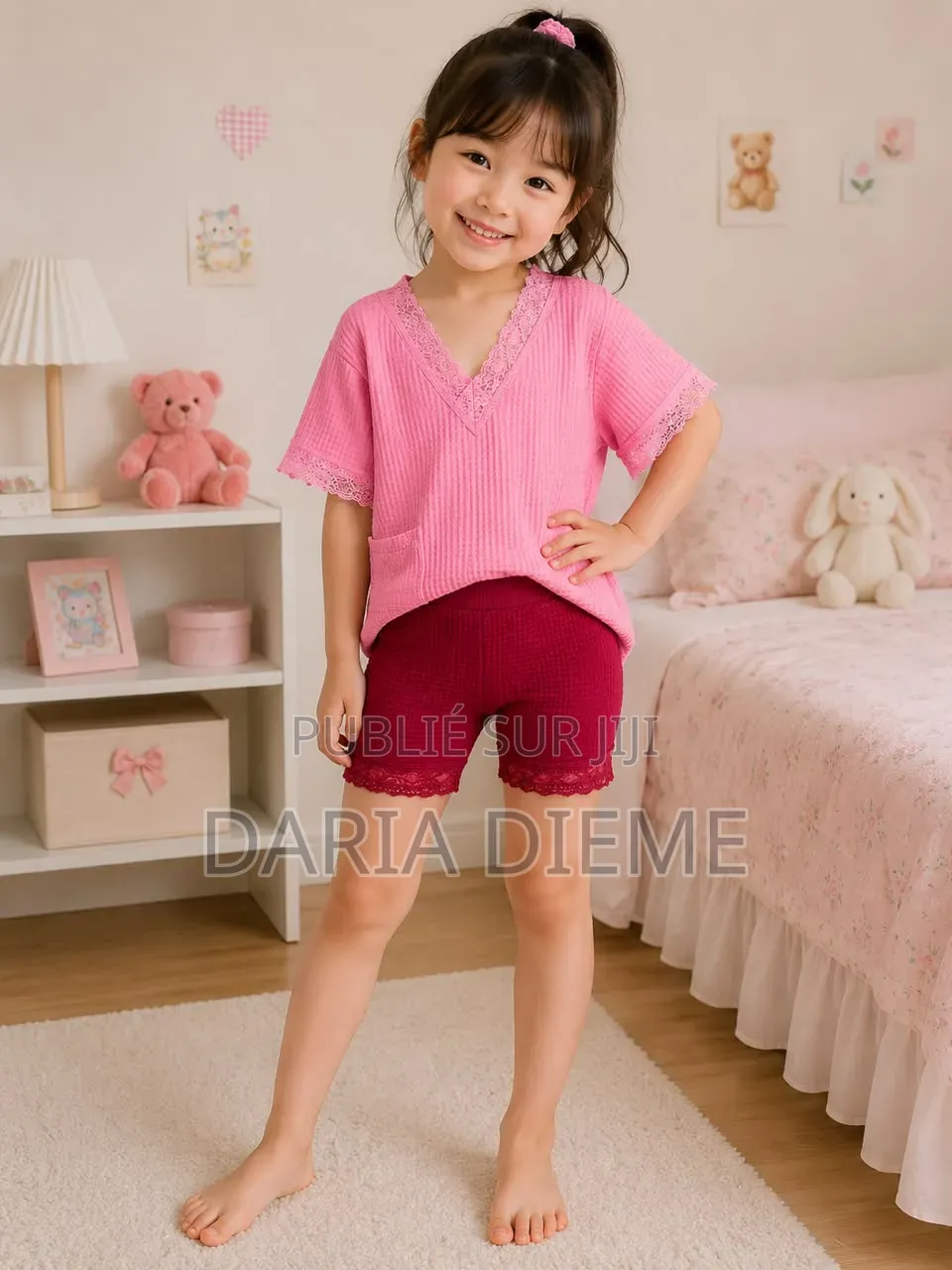 Cuissard Enfant Coton Et Dentelé