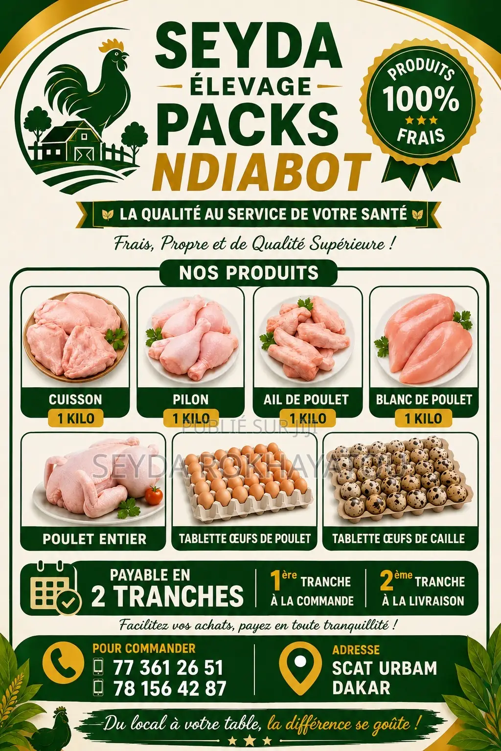 Pack De Poulets Et Œuf