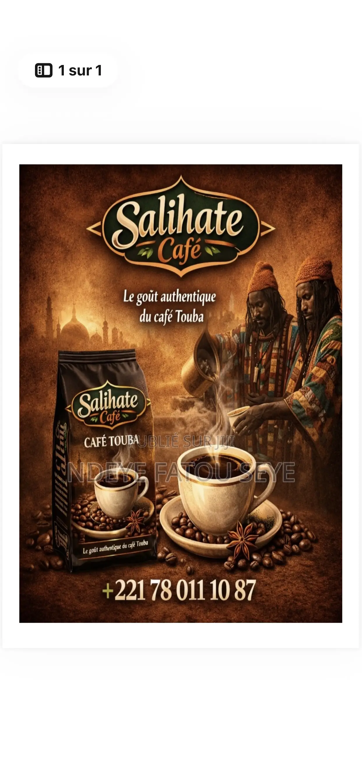 Vendeuse De Café Touba en Poudre