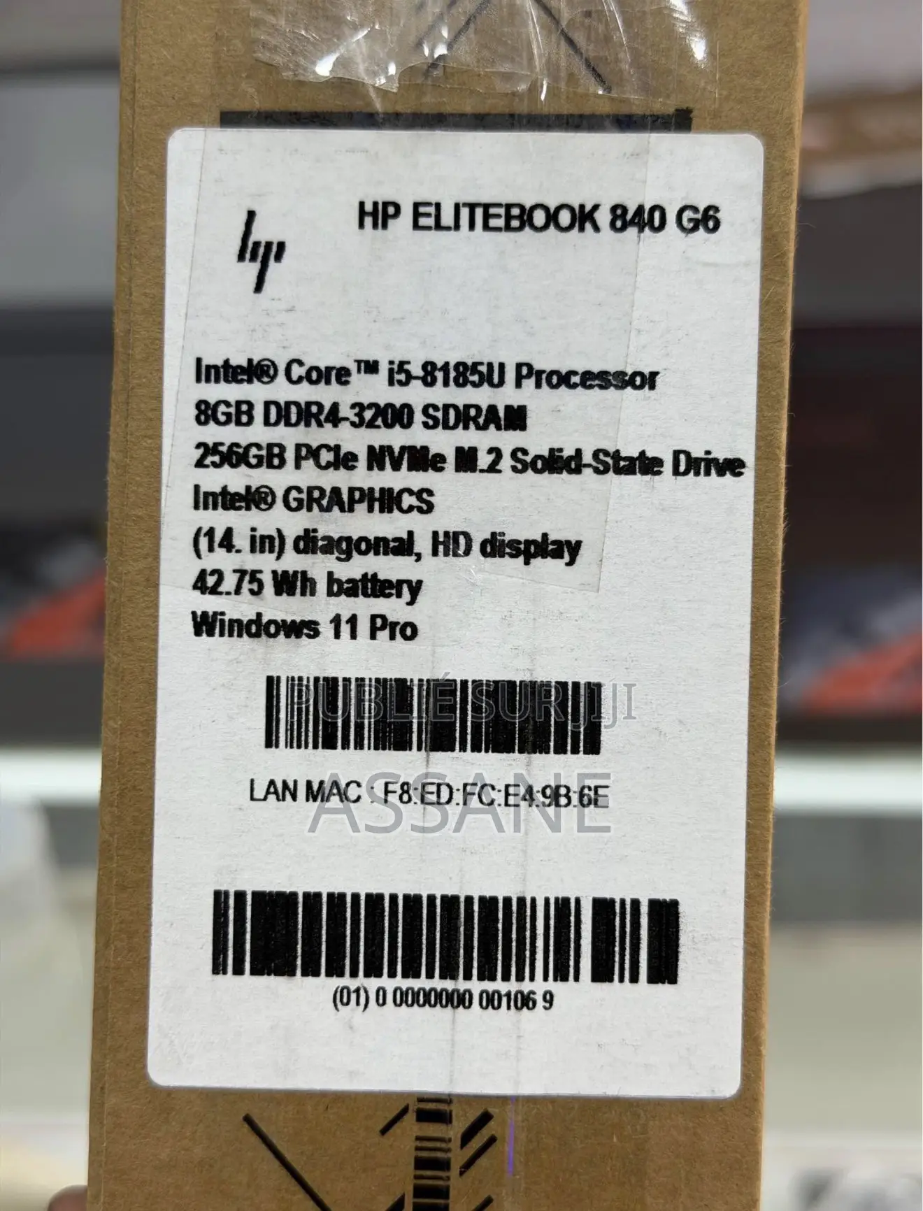 Nouveau HP EliteBook 840 G6 8GB Intel Core i5 SSD 256GB