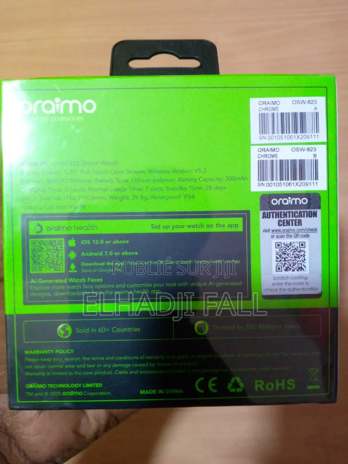 Oraimo Watch 6r