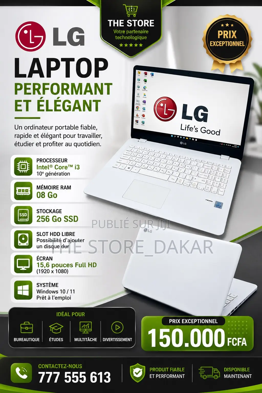 Ordinateur portable LG Autre 8GB Intel Core i3 SSD 256GB