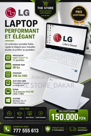 Ordinateur portable LG Autre 8GB Intel Core i3 SSD 256GB