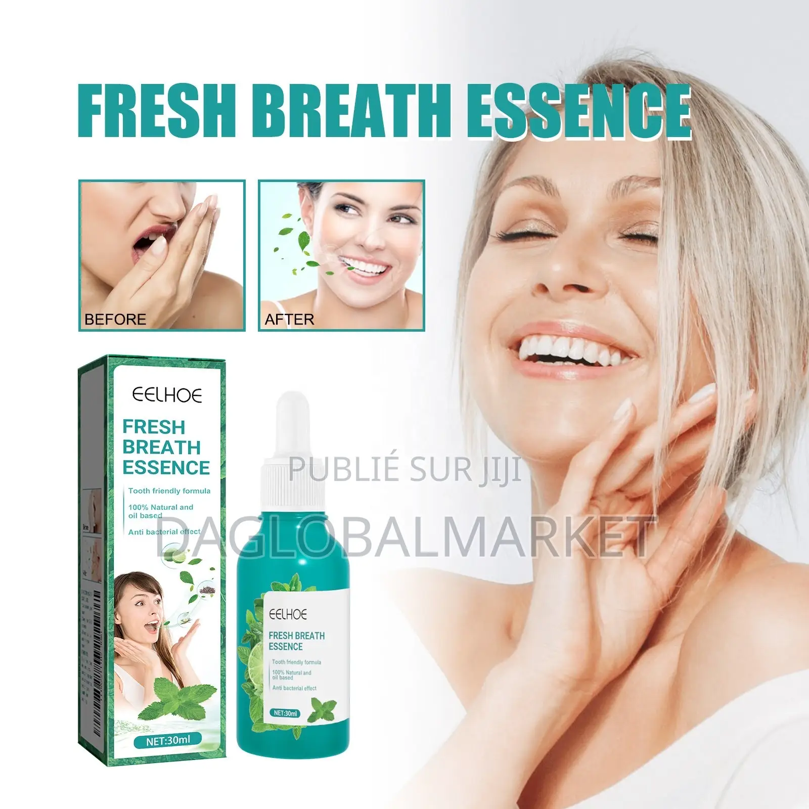 Essence Haleine Fraîche Parfum Menthe Feuilles Rafraîchit Et Nettoie L