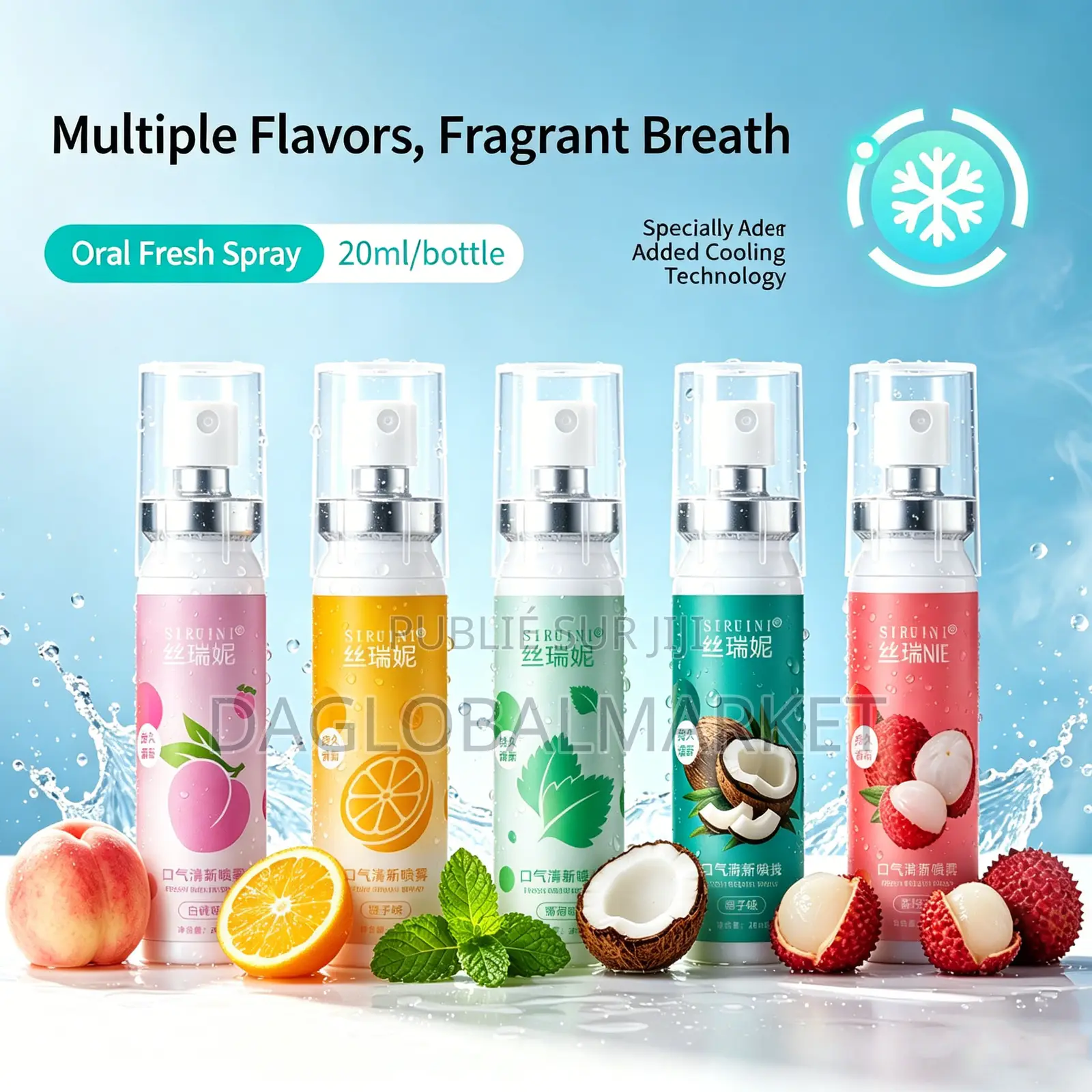 Spray Rafraîchisseur d'Haleine Portable Et Jetable,