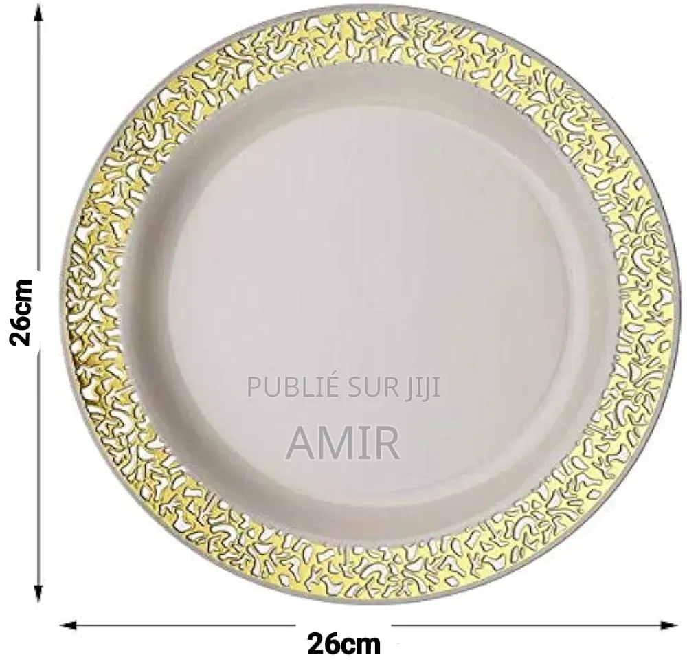 Dix Assiettes en Plastique (10pcs)