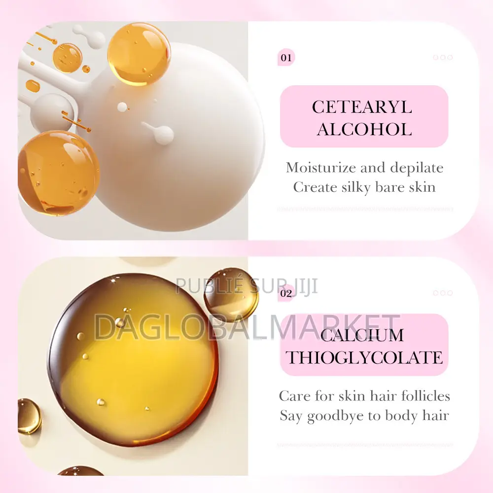 Crème Dépilatoire À Base De Plantes Sadoer, Douce, Indolore, Lissante