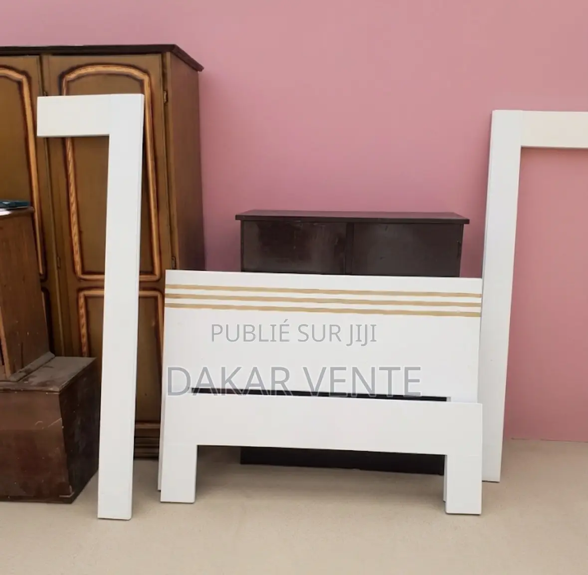 Lit Blanc 2 Places Avec Motif