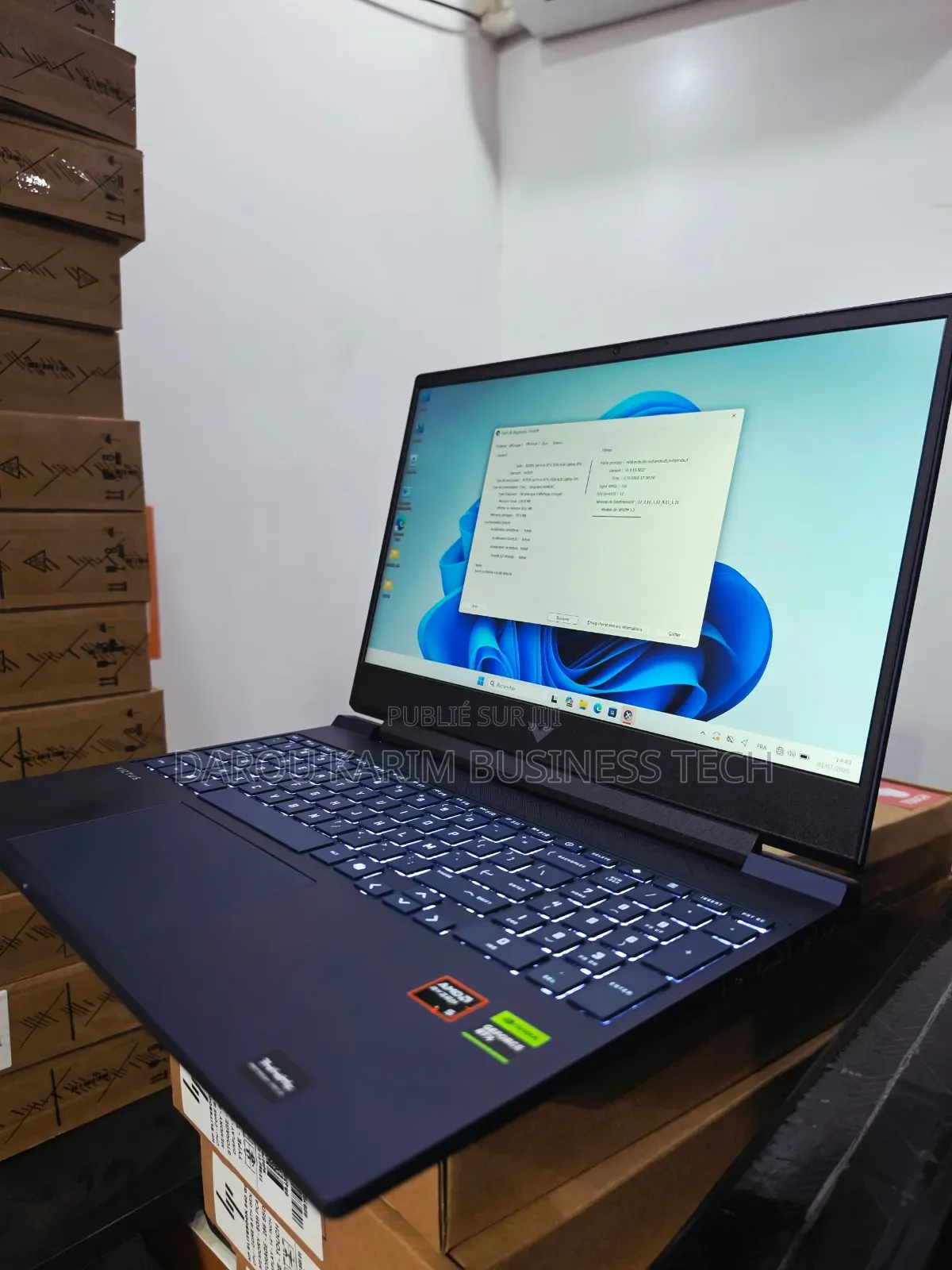 Nouveau Ordinateur portable HP Victus 15 16GB AMD Ryzen 5 SSD 512GB