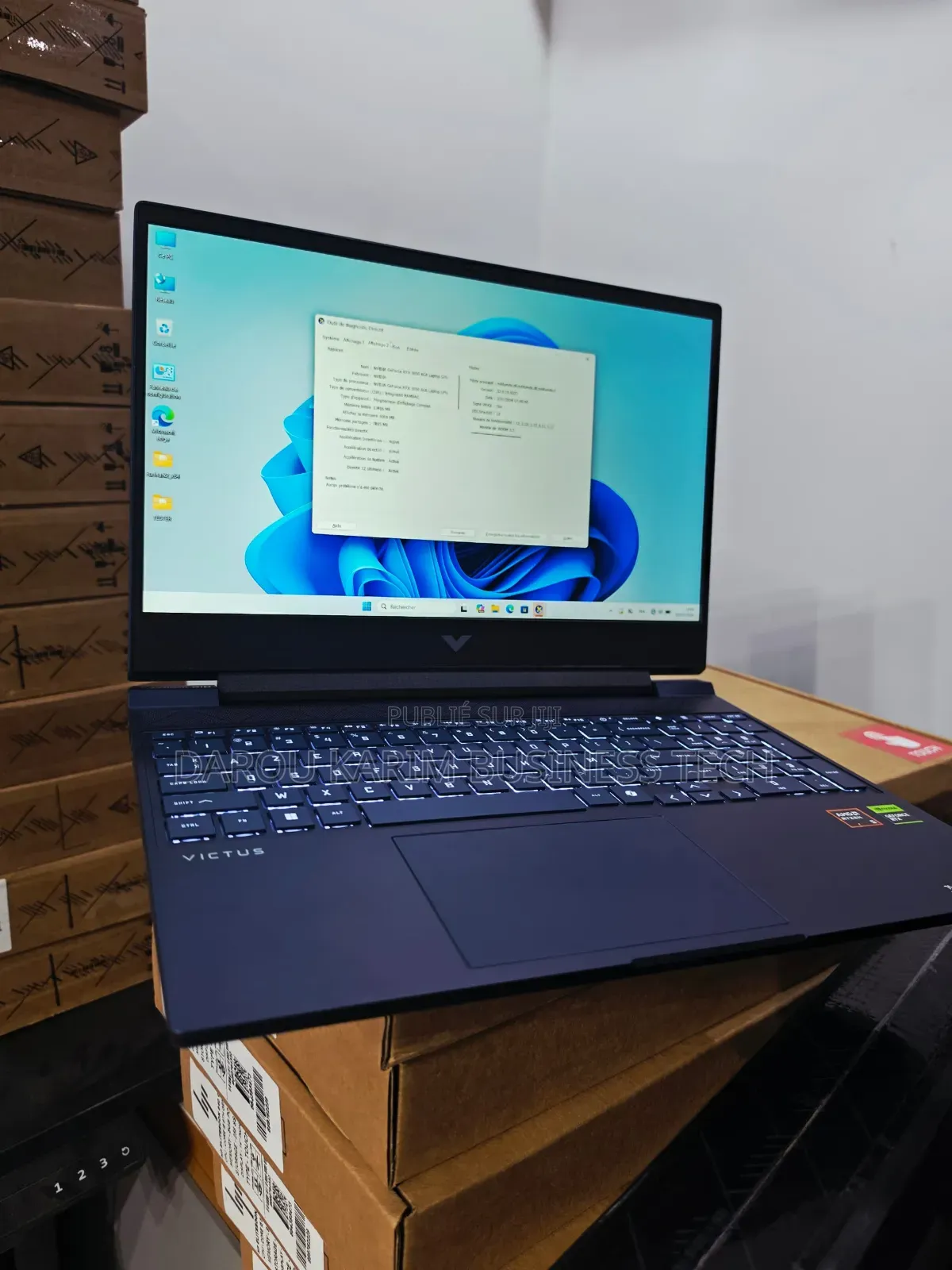 Nouveau Ordinateur portable HP Victus 15 16GB AMD Ryzen 5 SSD 512GB