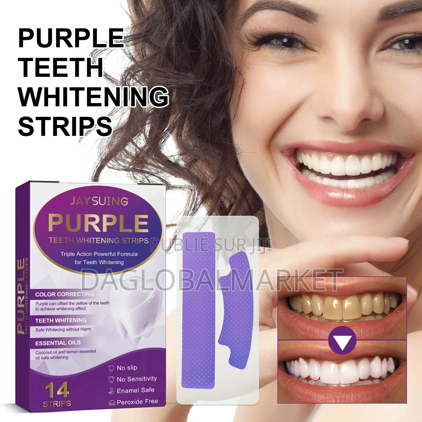 Blanchiment Des Dents Violettes Pour Les Dents Sensibles Bandes
