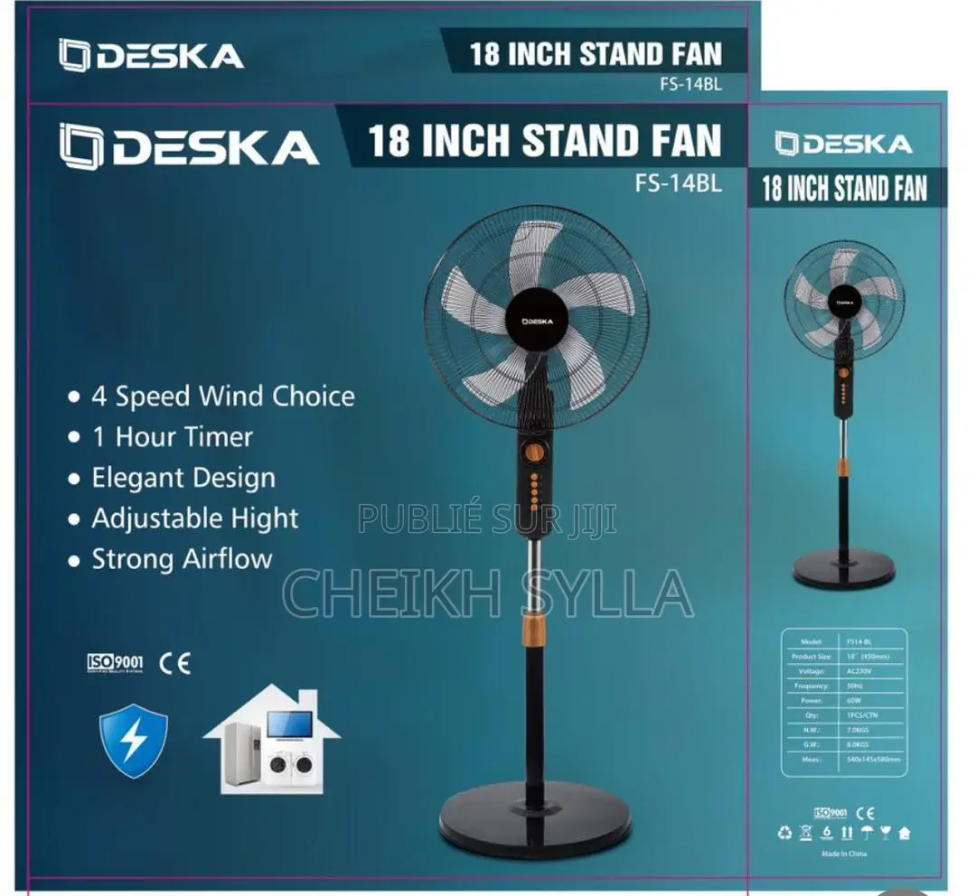 Ventilateur Deska Sur Pied 18"