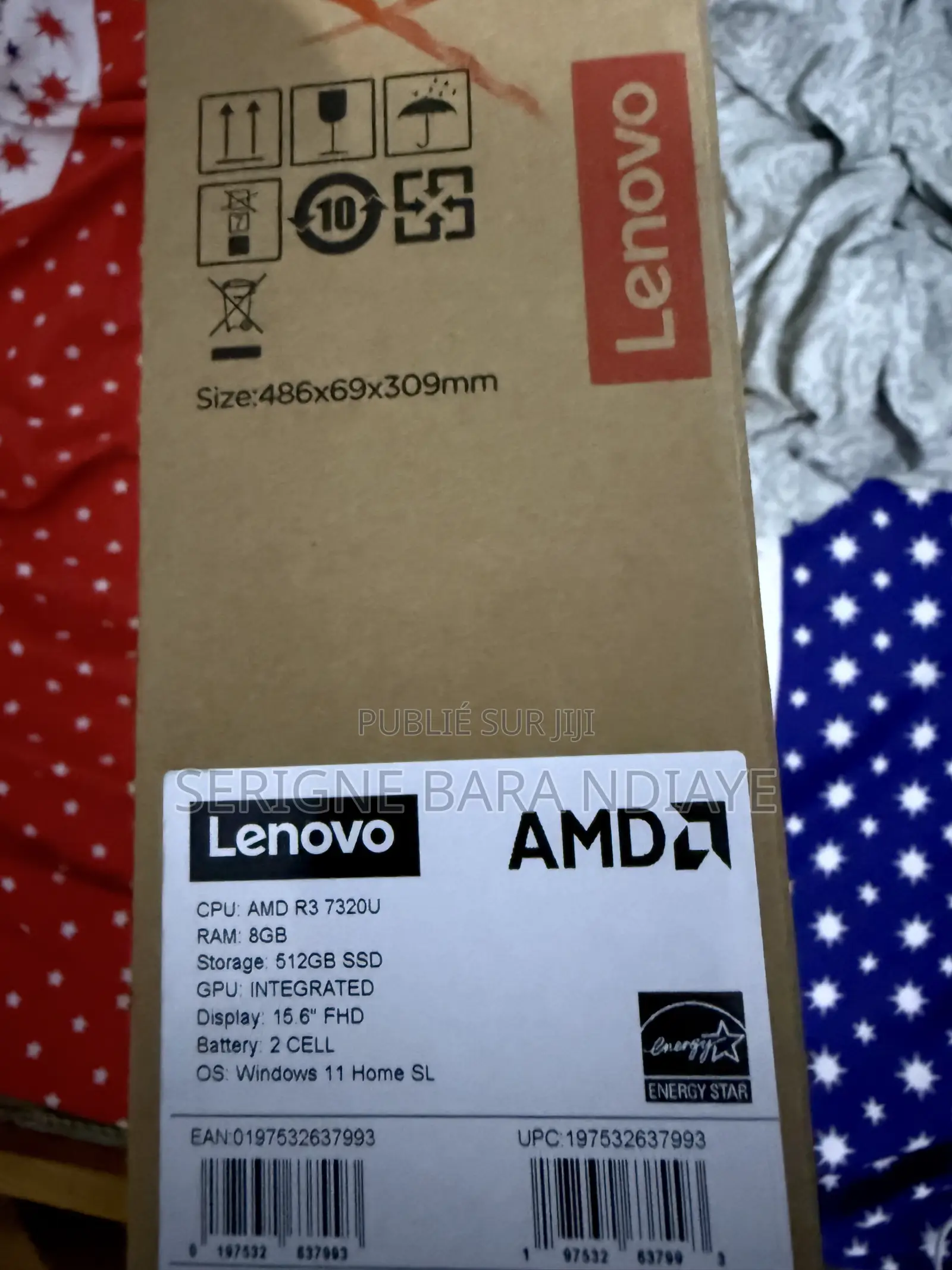 Nouveau Ordinateur portable Lenovo V15 G4 8GB AMD Ryzen 3 SSD 512GB