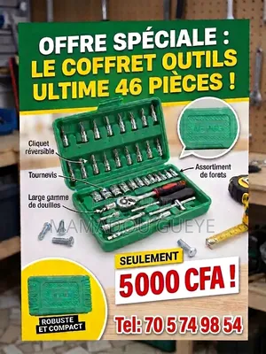 Tournevis Ljeu De Clés Pouce De 46 Pièces Pour Réparation Automobile