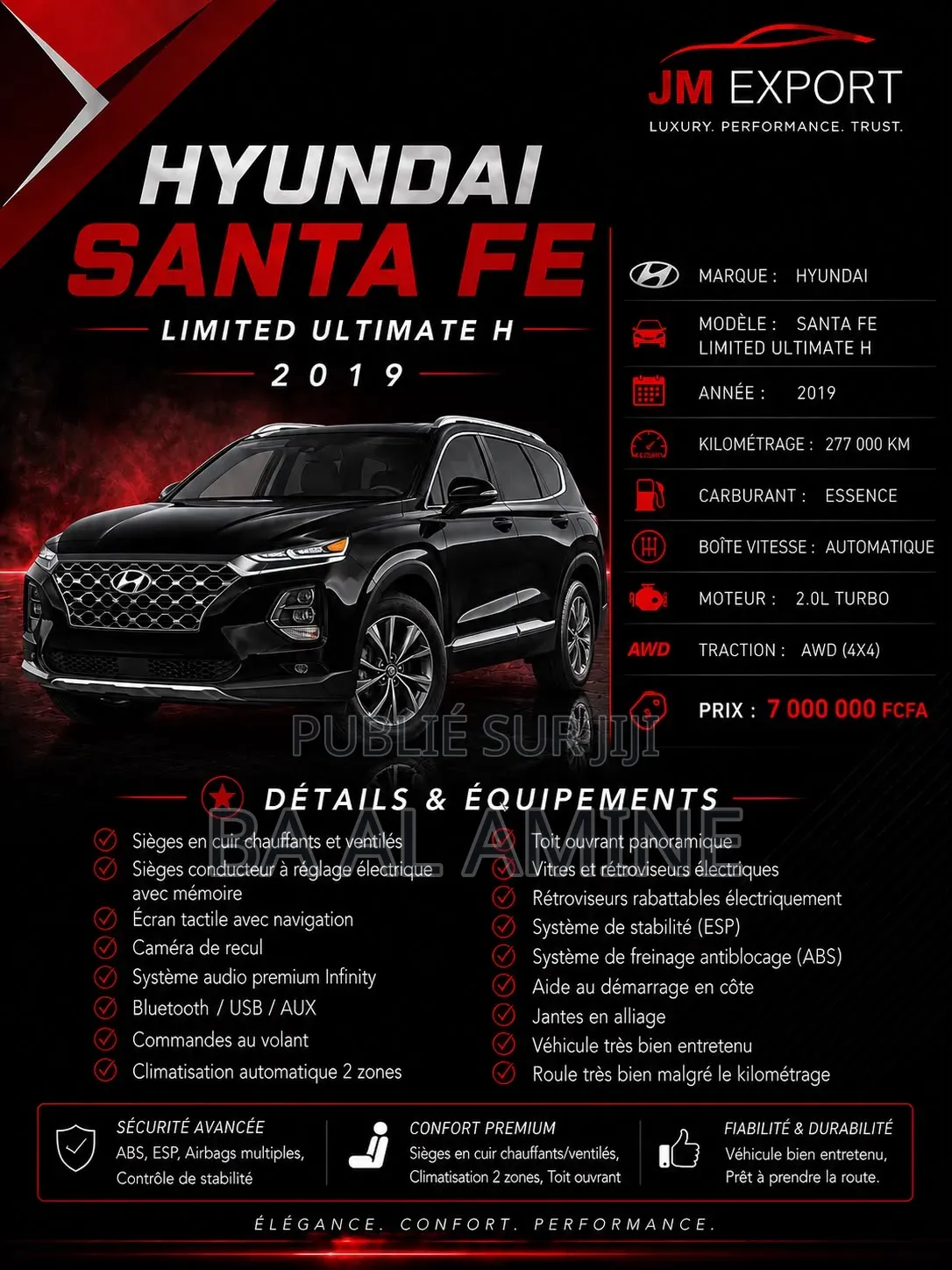 Hyundai Santa Fe 2019 Noir