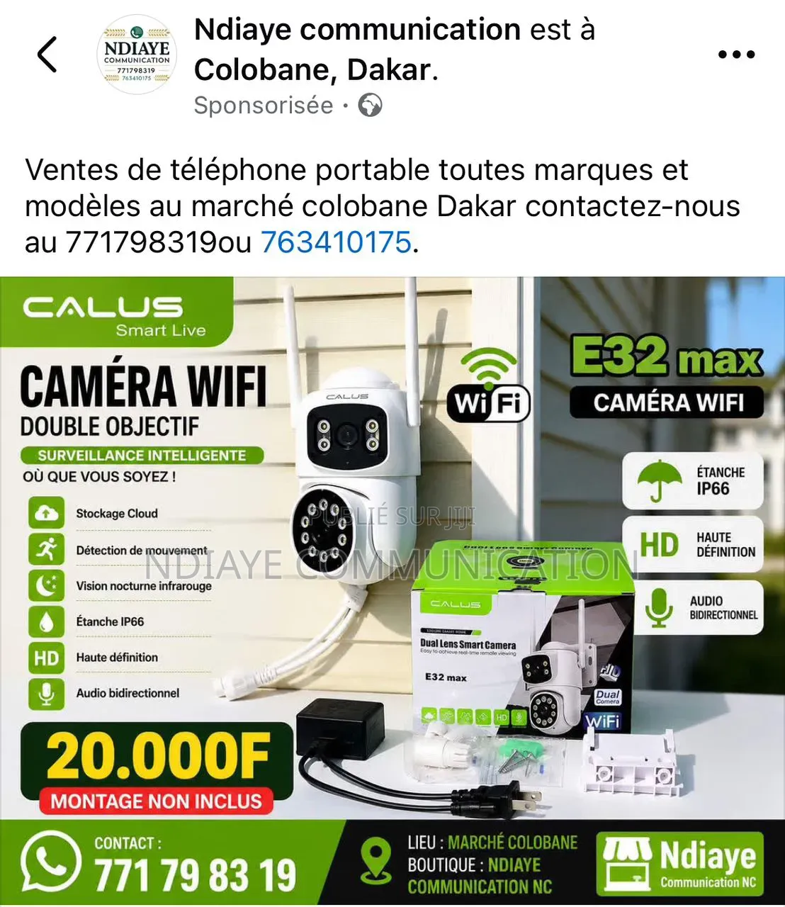 Caméra De Surveillance Modèle Wifi Et 4g