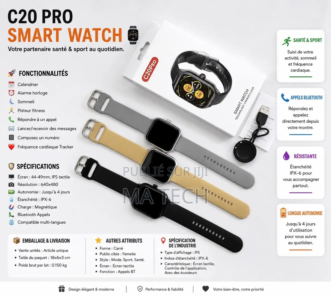 Montres Connectées C20 Pro
