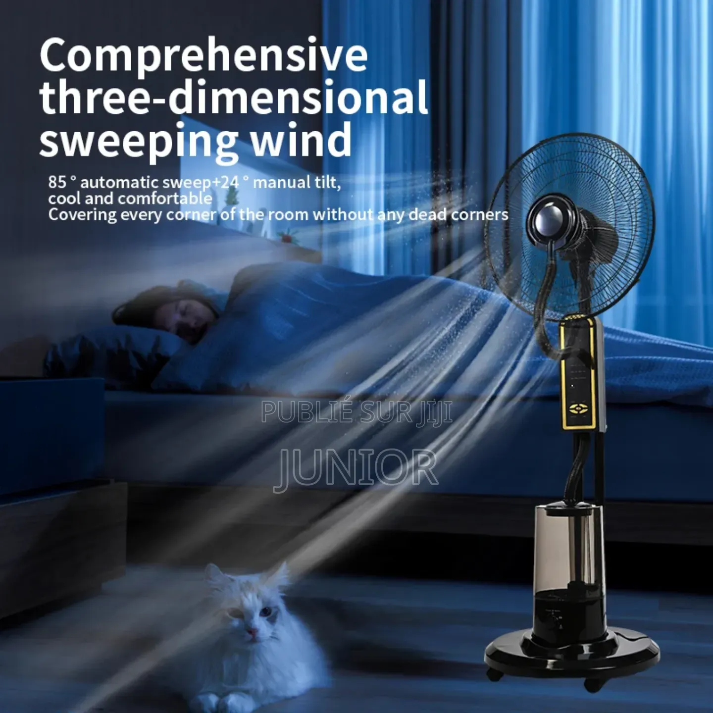 Ventilateur/Climatiseur À Eau,Brumisateur Sur Pied – Fraîcheur