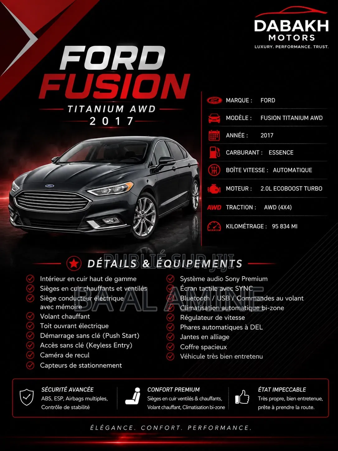 Ford Fusion 2017 Bleu