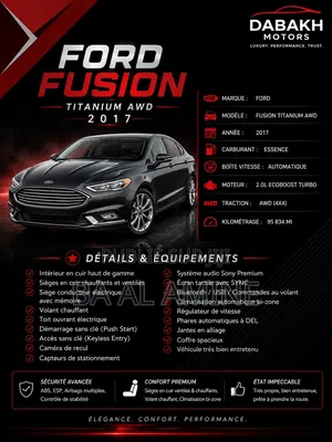 Ford Fusion 2017 Bleu