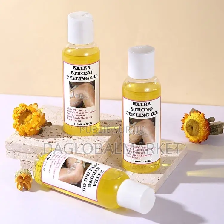 Huile Peeling Jaune Foncée Pour Peaux Sombres À La Vitamine C Et E,