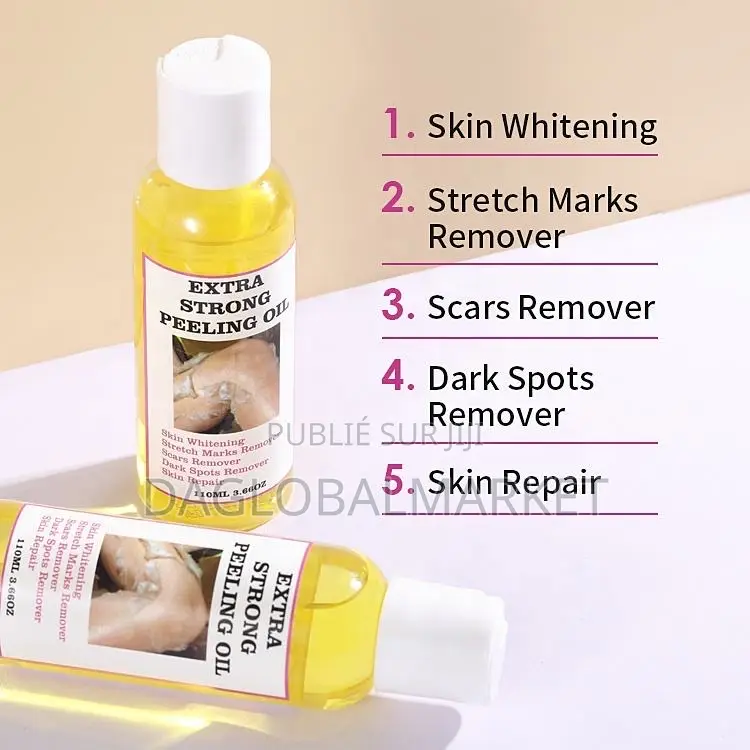 Huile Peeling Jaune Foncée Pour Peaux Sombres À La Vitamine C Et E,