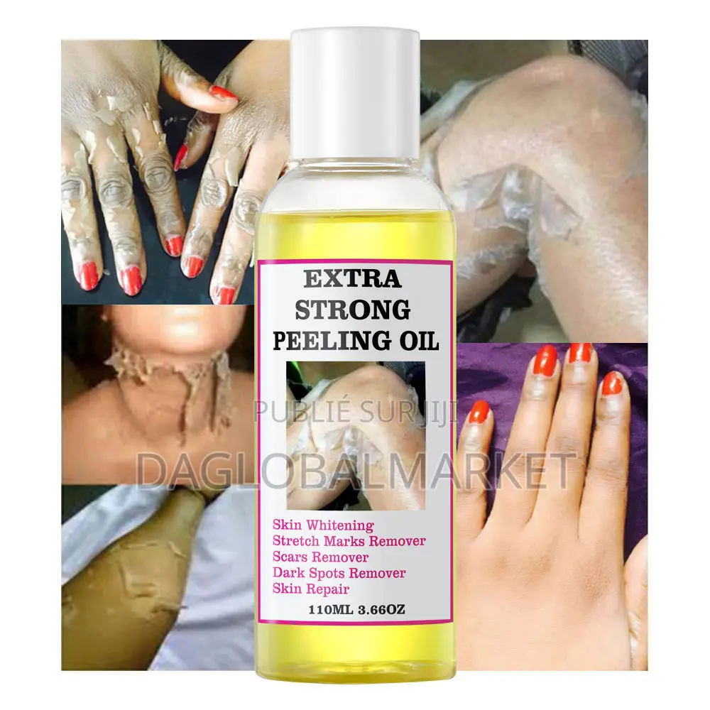 Huile Peeling Jaune Foncée Pour Peaux Sombres À La Vitamine C Et E,