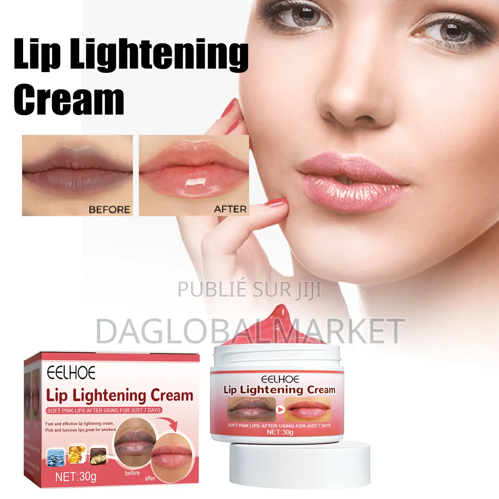 Eelohoe Crème Rouge À Lèvres Exfoliante Teint Rosé Atténue Les Rides