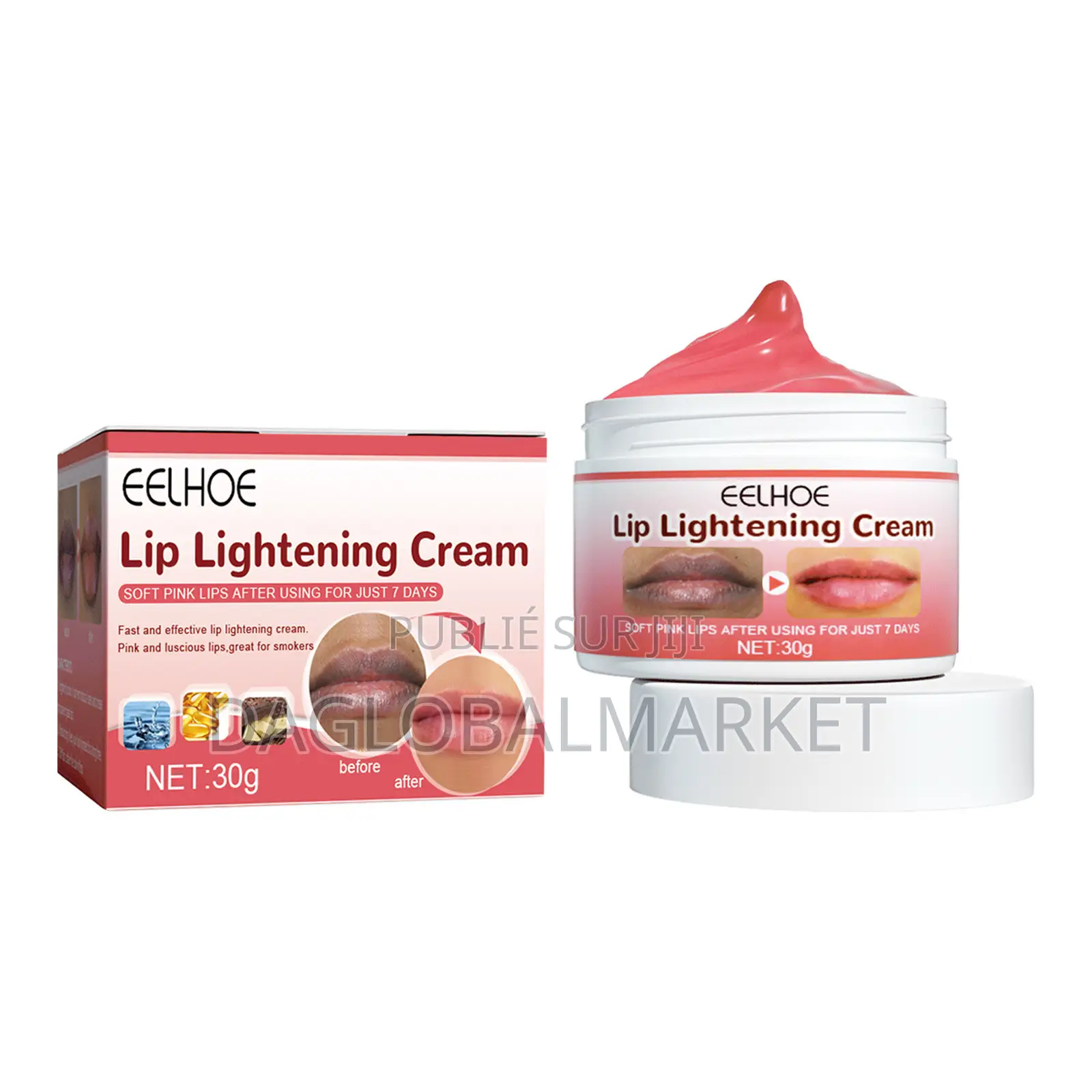 Eelohoe Crème Rouge À Lèvres Exfoliante Teint Rosé Atténue Les Rides