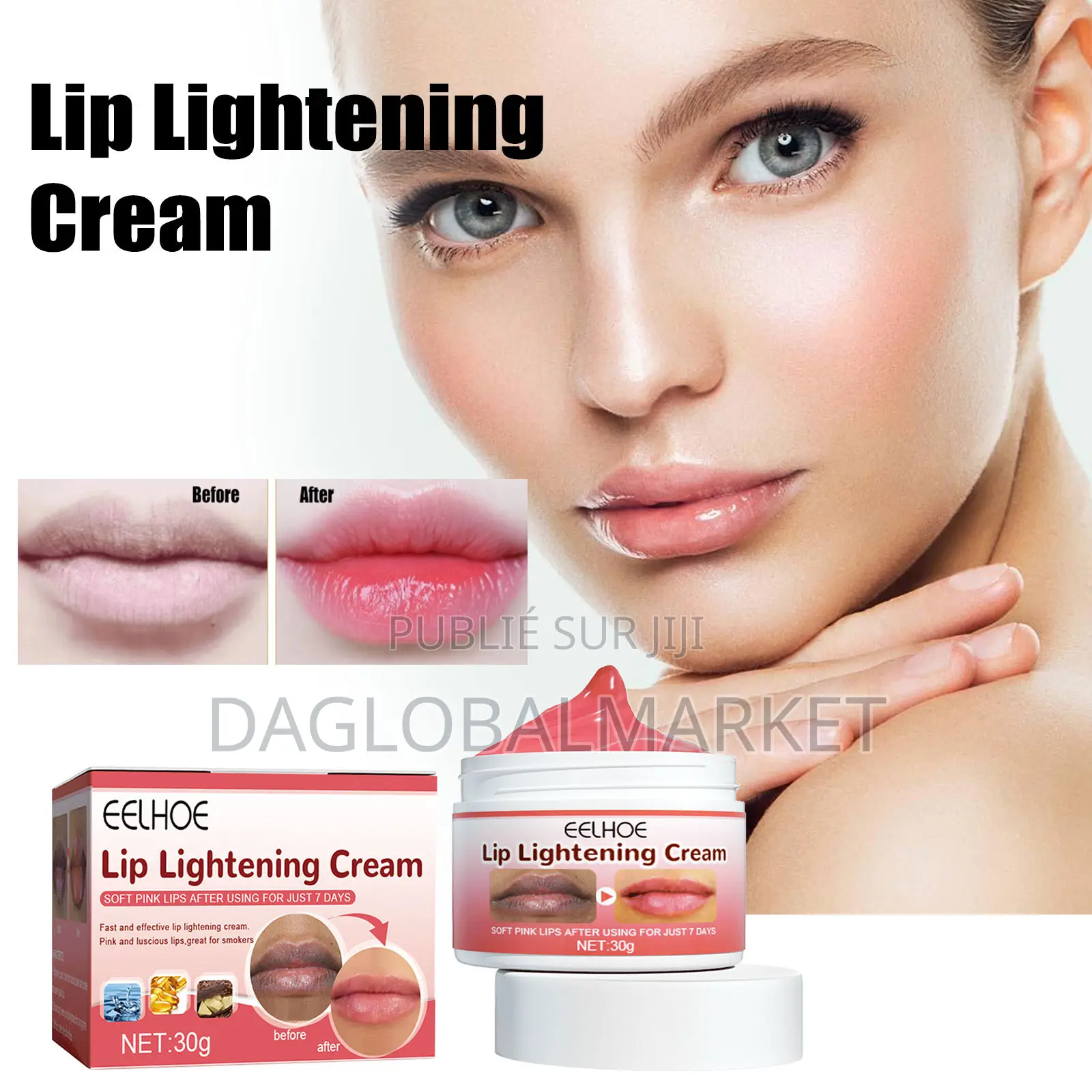Eelohoe Crème Rouge À Lèvres Exfoliante Teint Rosé Atténue Les Rides