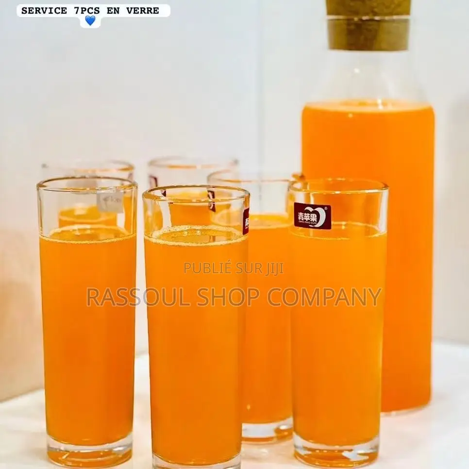 Ensemble Carafe en Verre 7 Pièces Prix:4000f
