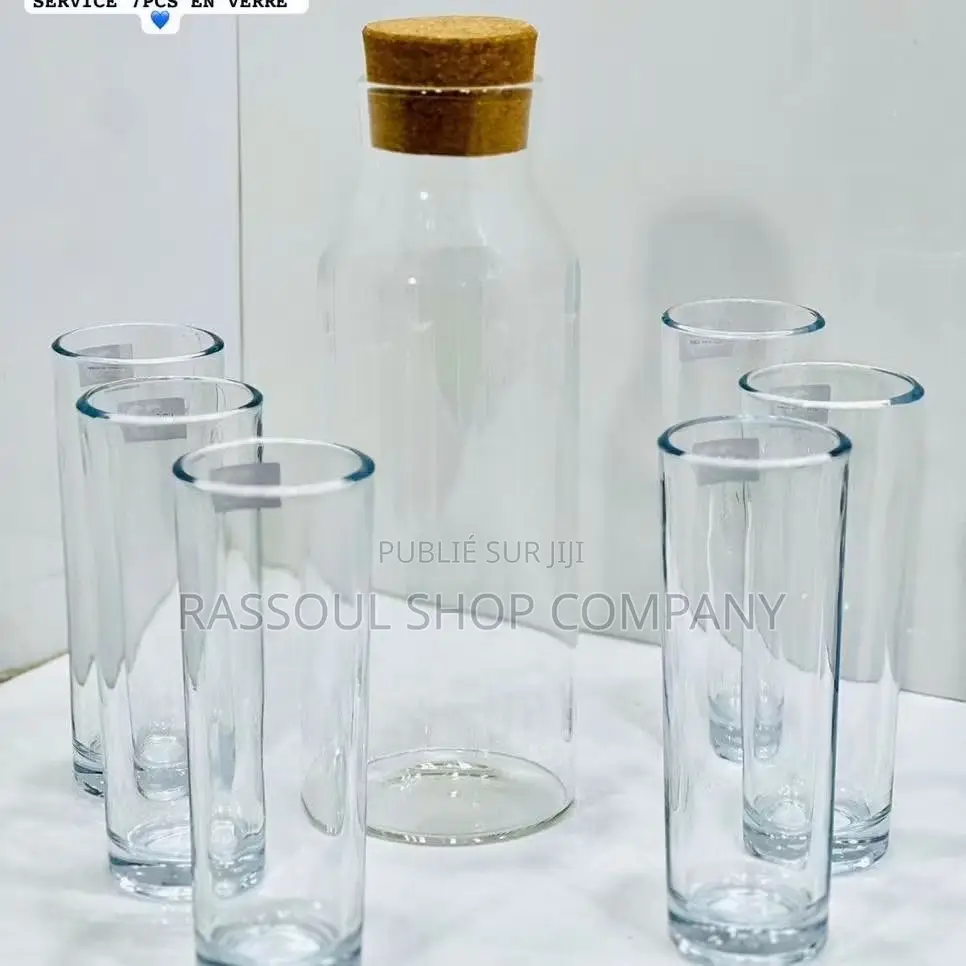 Ensemble Carafe en Verre 7 Pièces Prix:4000f